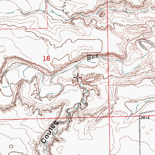 Topographic Map of Big Coulee, MT
