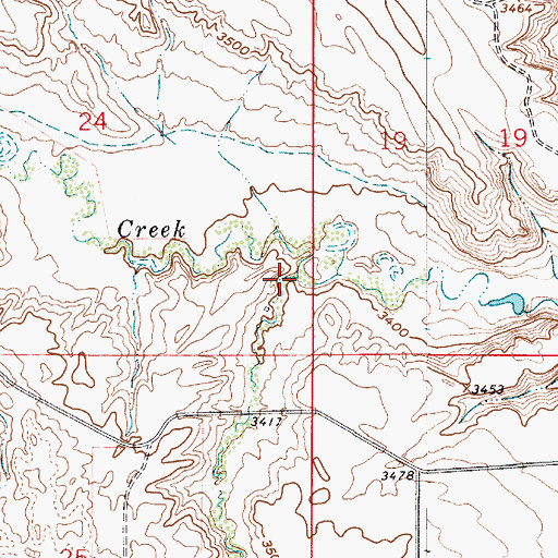 Topographic Map of Big Coulee, MT