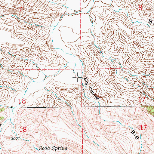 Topographic Map of Big Coulee, MT