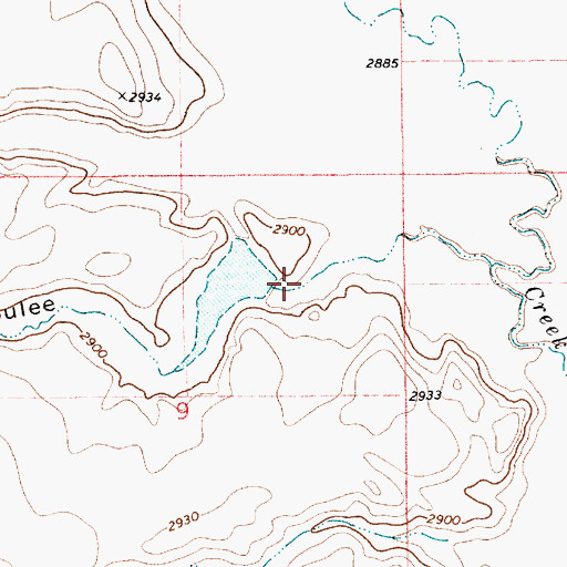 Topographic Map of Big Coulee, MT