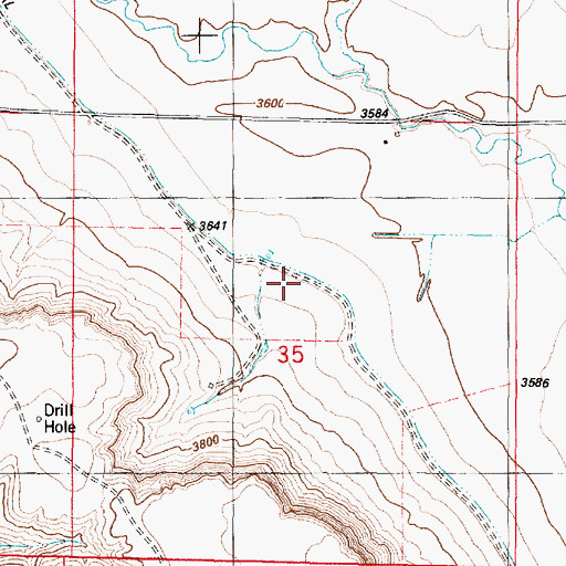 Topographic Map of Big Coulee Canal, MT