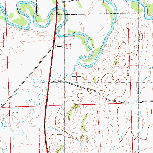 Topographic Map of Big Coulee Creek, MT