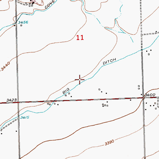 Topographic Map of Big Ditch, MT