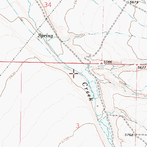 Topographic Map of Big Dry Creek, MT