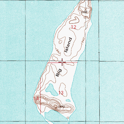 Topographic Map of Big Island, MT