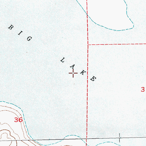 Topographic Map of Big Lake, MT
