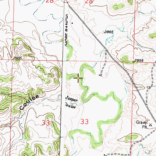 Topographic Map of Big Lightning Creek, MT
