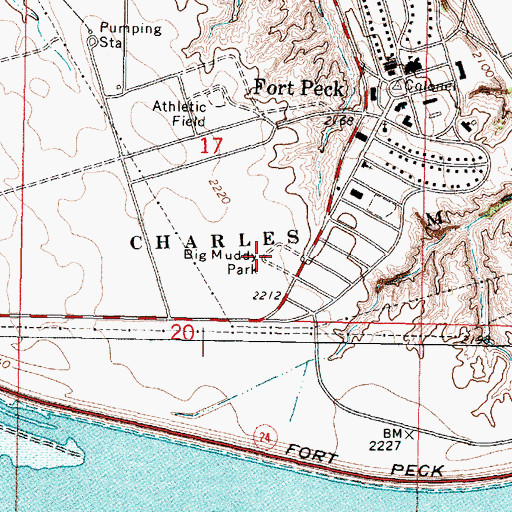 Topographic Map of Big Muddy Park, MT