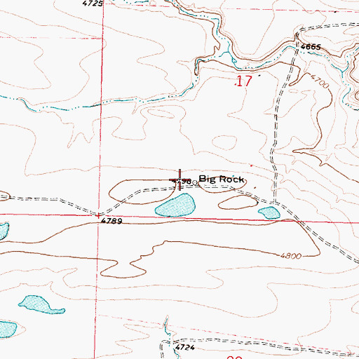 Topographic Map of Big Rock, MT