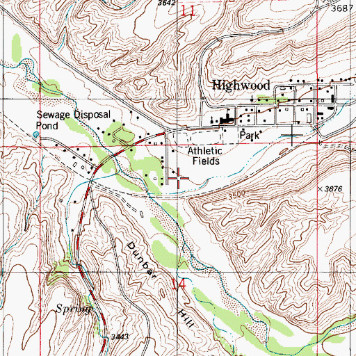 Topographic Map of Big Sag, MT
