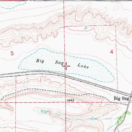 Topographic Map of Big Sag Lake, MT