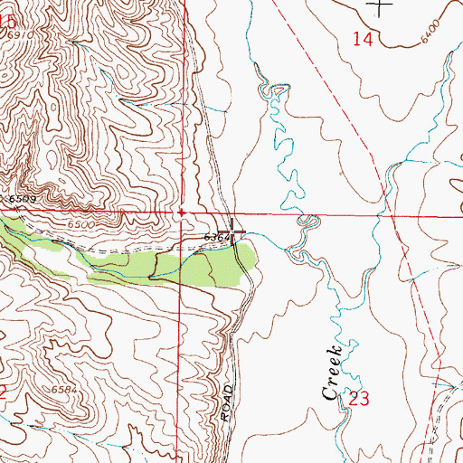 Topographic Map of Big Spring Gulch, MT