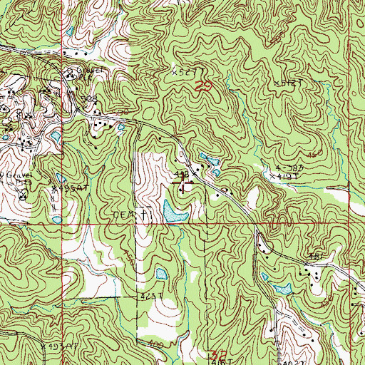 Topographic Map of Epsaba Baptist Church, AR