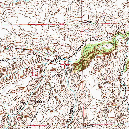 Topographic Map of Big Spring Gulch, MT