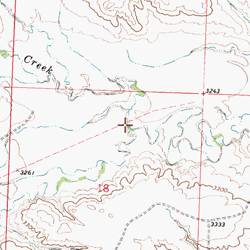 Topographic Map of Big Woody Creek, MT