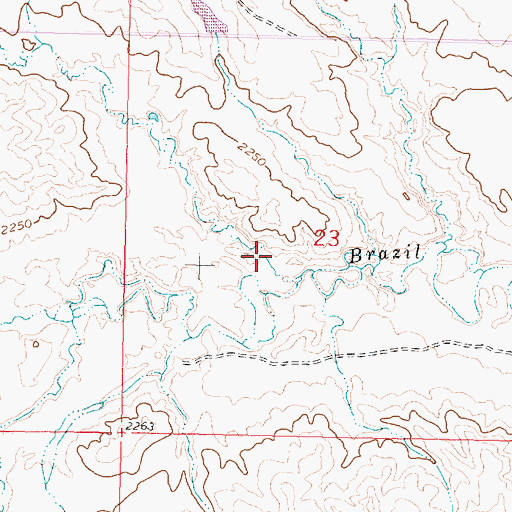Topographic Map of Billick Coulee, MT
