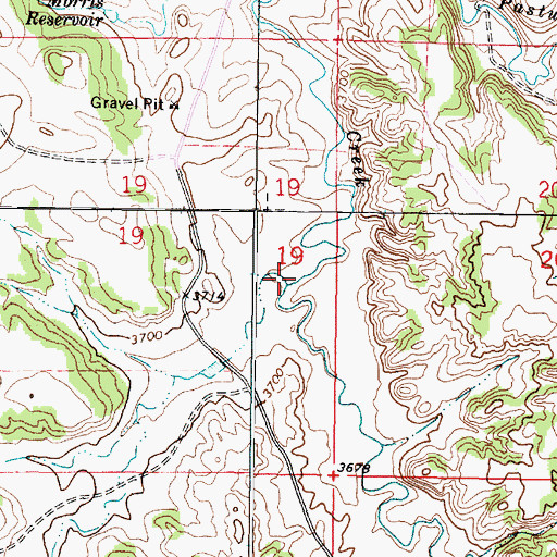 Topographic Map of Billup Creek, MT