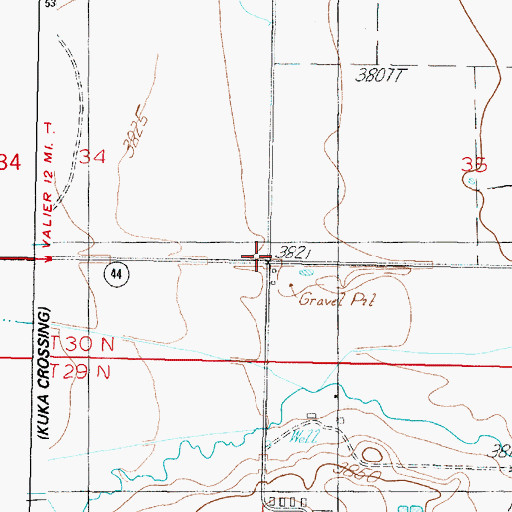 Topographic Map of Birch Creek School (historical), MT