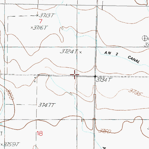 Topographic Map of Birchfield School (historical), MT