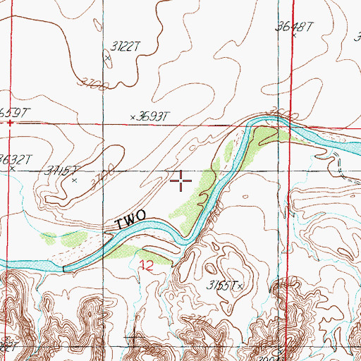 Topographic Map of Bird Ranch, MT