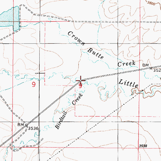 Topographic Map of Birdtail Creek, MT
