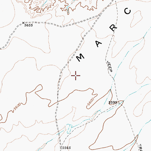 Topographic Map of Marcou Mesa, AZ