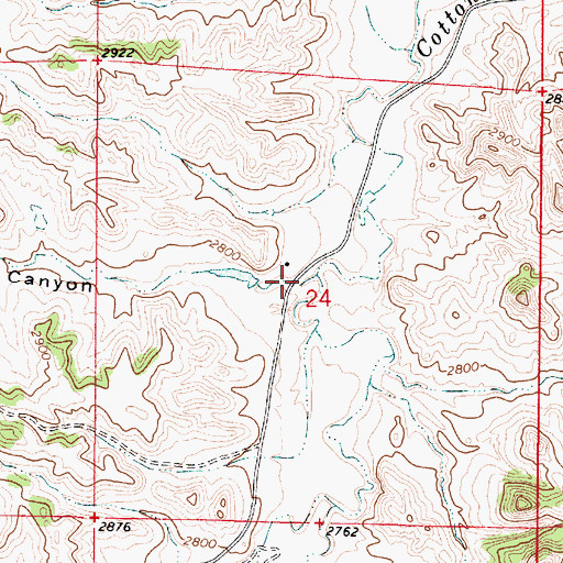 Topographic Map of Black Canyon, MT