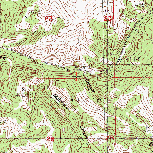 Topographic Map of Black Canyon, MT