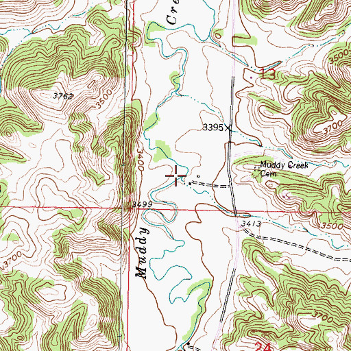 Topographic Map of Black Canyon Creek, MT