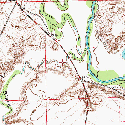Topographic Map of Black Coulee, MT