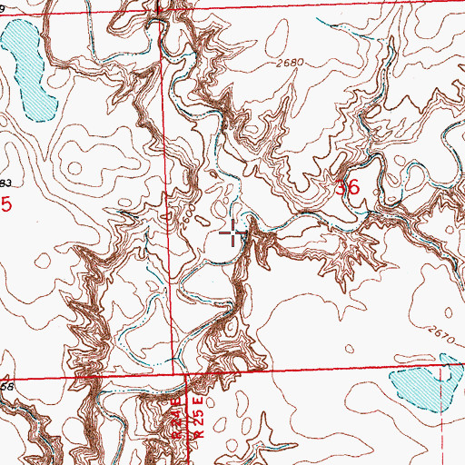 Topographic Map of Black Creek, MT
