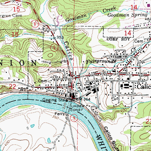 Topographic Map of Fairgrounds Creek, AR