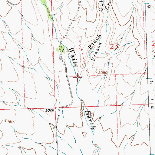 Topographic Map of Black Gulch, MT