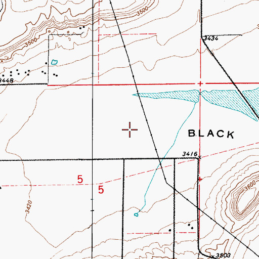 Topographic Map of Black Horse Lake Flat, MT