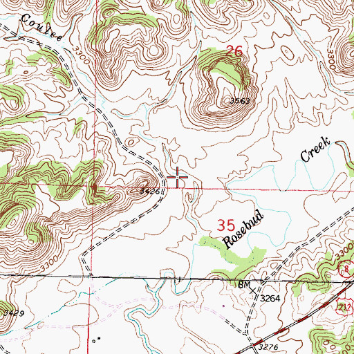 Topographic Map of Black Spring Coulee, MT
