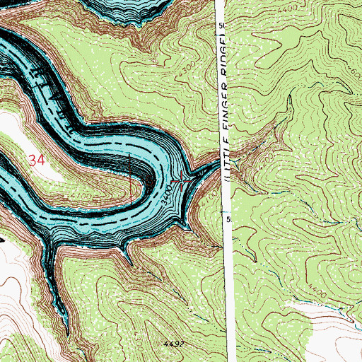 Topographic Map of Black Tail Creek, MT