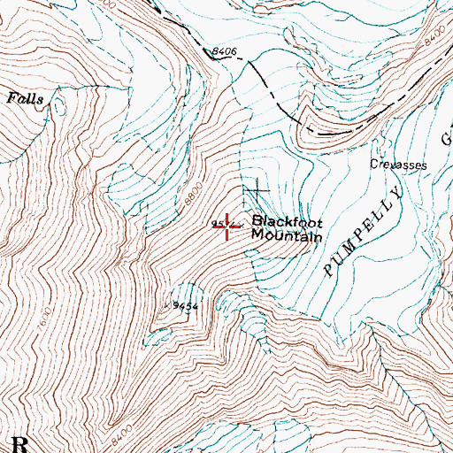 Topographic Map of Blackfoot Mountain, MT