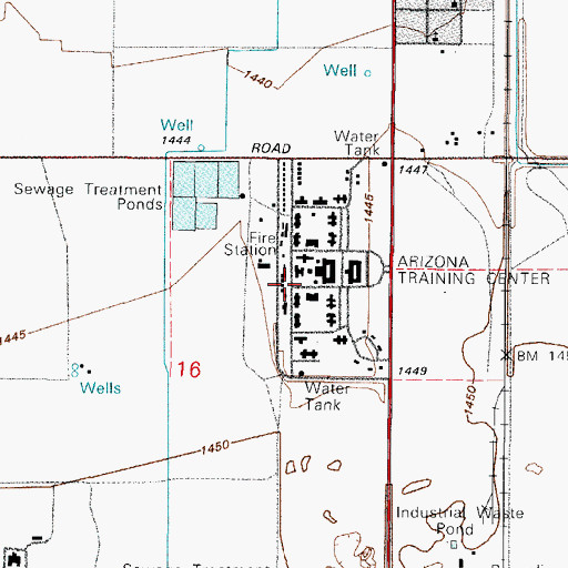 Topographic Map of Arizona Childrens Colony, AZ
