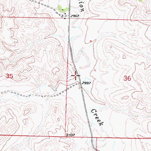 Topographic Map of Blacktail Creek, MT