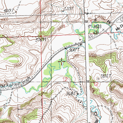 Topographic Map of Blacktail Creek, MT