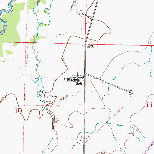 Topographic Map of Blacktail School (historical), MT