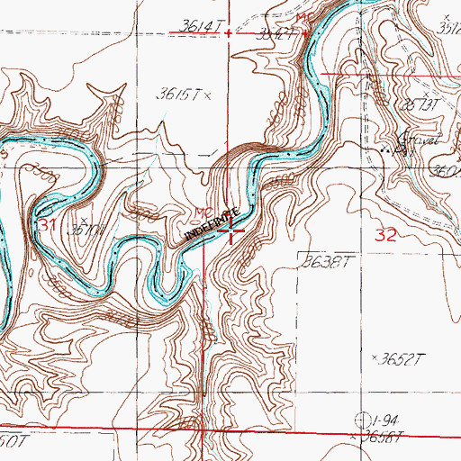 Topographic Map of Blair Crossing, MT