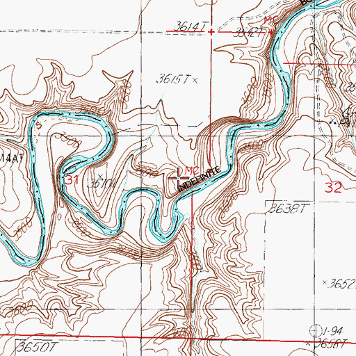 Topographic Map of Blair Mine, MT