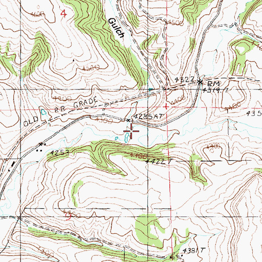 Topographic Map of Blind Breed Gulch, MT