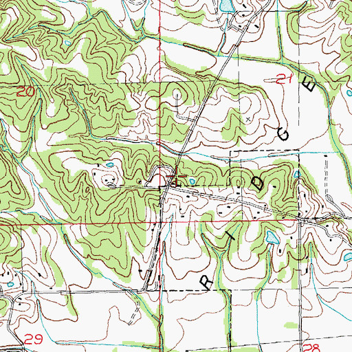 Topographic Map of Fairview Baptist Church, AR