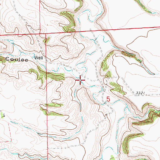 Topographic Map of Blood Coulee, MT