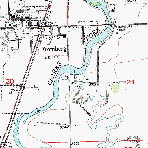 Topographic Map of Bluewater Creek, MT