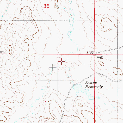 Topographic Map of Board Corral Creek, MT
