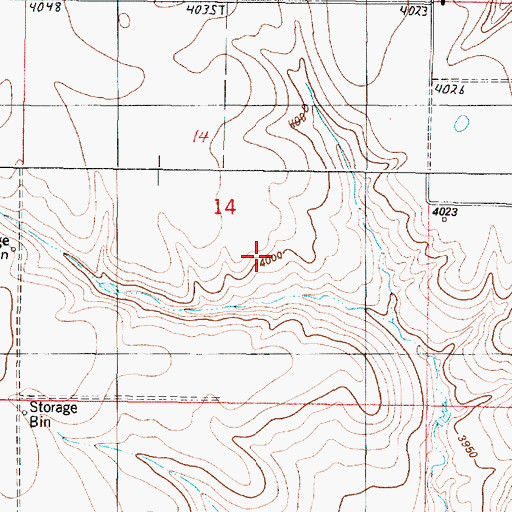 Topographic Map of Bole Bench, MT