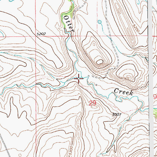 Topographic Map of Bologne Creek, MT